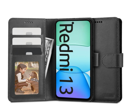 Etui do telefonów TECH-PROTECT Wallet do Xiaomi Redmi 13 black 5906302310425